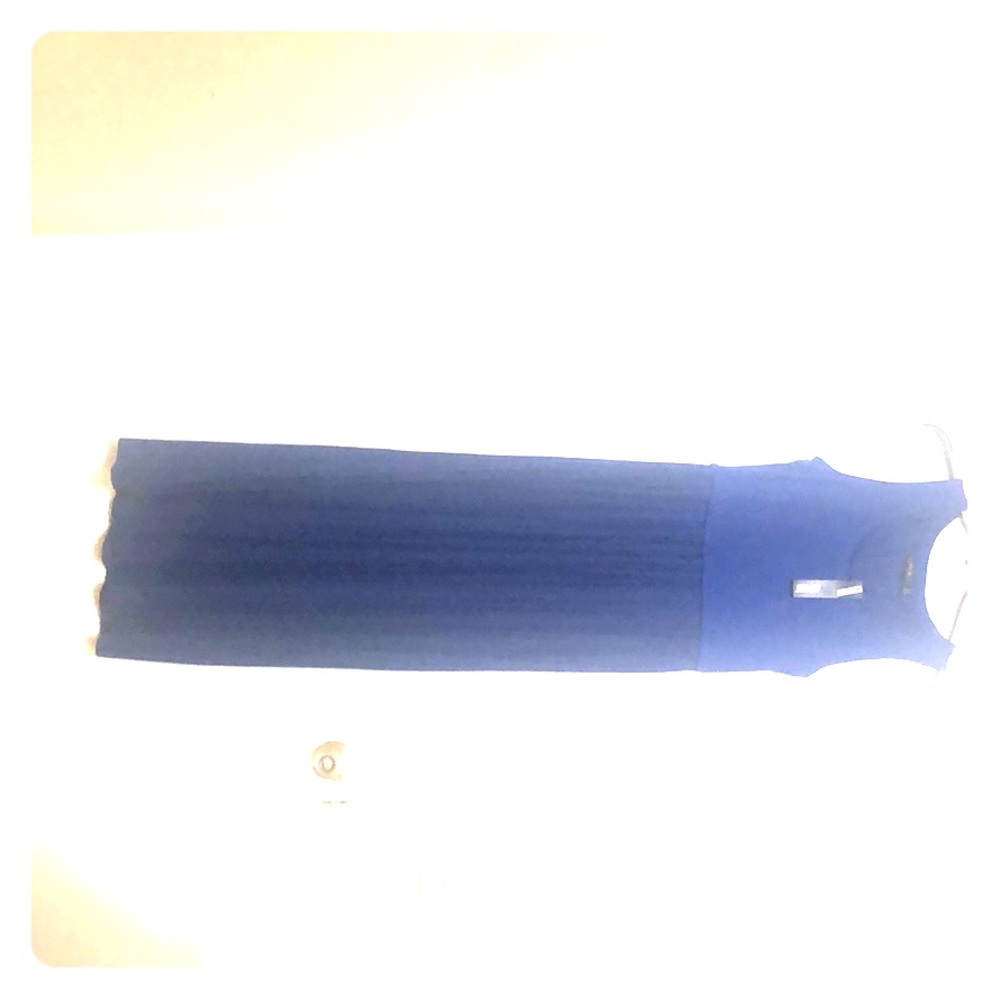 Women’s blue maxi dress.